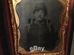 Antique Civil War Soldier Photograph Daguerreotype Out Of Gettysburg Home No Res