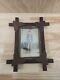 Antique Civil War Soldier Photograph W Weapons Framed Original Indian Wars Big