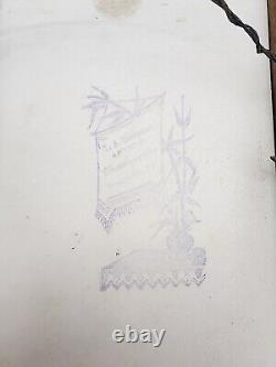 Antique Civil War Soldier Photograph W Weapons Framed ORIGINAL Indian Wars Big