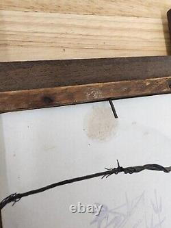 Antique Civil War Soldier Photograph W Weapons Framed ORIGINAL Indian Wars Big