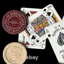 Antique Civil War Tintype Playing Cards Poker Chips Gambling Framed Wall Decor