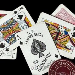 Antique Civil War Tintype Playing Cards Poker Chips Gambling Framed Wall Decor