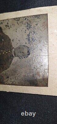 Antique Civil War UNION SOLDIER Tintype Photograph Face Looks Injured & Bandaged