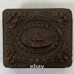 Antique Civil War Union 5th Cavalry Soldier Officer 9th Plate Tintype Photo Case