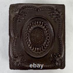 Antique Civil War Union Captain Soldier Ninth Plate Tintype Photo Gutta Percha