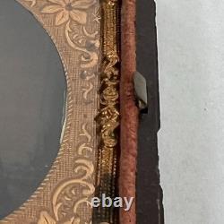 Antique Civil War Union Captain Soldier Ninth Plate Tintype Photo Gutta Percha
