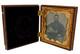 Antique Civil War Union Soldier Artillery Corporal 6th Plate Tintype Photo Case