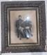 Antique Civil War Union Soldier Charcoal Portrait Drawing Large 30x27 Stunning