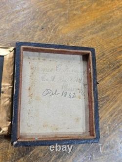 Antique Civil War Union Soldier Daguerreotype Photo Tin Identified