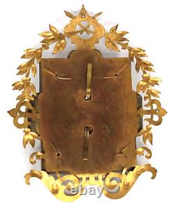 Antique Civil War WW1 Brass Metal Picture Frame Hand Crafted Ornate Cut work