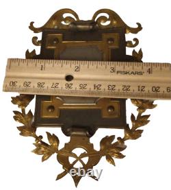 Antique Civil War WW1 Brass Metal Picture Frame Hand Crafted Ornate Cut work