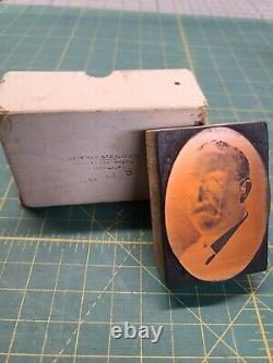 Antique Confederate Captain Civil War Veteran Photo Copper Printers Block