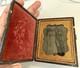 Antique Daguerreotype Couple Portrait Union Case 1850s Civil War Era Photo