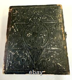 Antique Daguerreotype Couple Portrait Union Case 1850s Civil War Era Photo