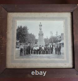 Antique Framed Photo Civil War Monument Pleasant Hill OH c. 1916