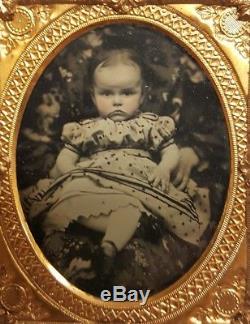 Antique Hidden Mother Flying Angel Near Mint Case CIVIL War Era Tintype Photo