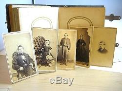 Antique Late 1800s Photo Album in Leather Binder Post Civil War Era New Jersey