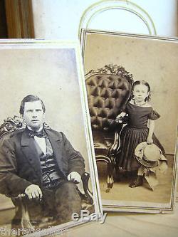 Antique Late 1800s Photo Album in Leather Binder Post Civil War Era New Jersey