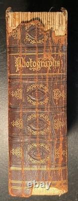 Antique Leather Photo Album Union Post Civil War Soldier & 2 Cent Stamp 1860's