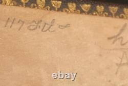 Antique Leather Photo Album Union Post Civil War Soldier & 2 Cent Stamp 1860's