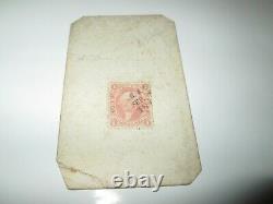 Antique Original CDV Photo Card Civil War President Abraham Lincoln 1861 Stamp