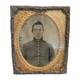 Antique Original Civil War Tintype Of A Union Soldier Photo Frame Very Nice