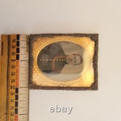 Antique Original Civil War Tintype Of A Union Soldier Photo Frame VERY NICE