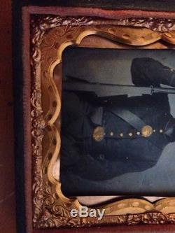 Antique Original Civil War Tintype Union Soldier Photo