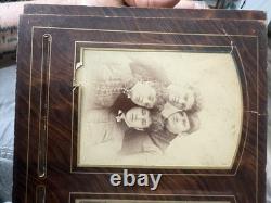 Antique PHOTOGRAPH ALBUM Civil War Era photos tintypes uniform lot