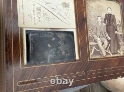 Antique PHOTOGRAPH ALBUM Civil War Era photos tintypes uniform lot