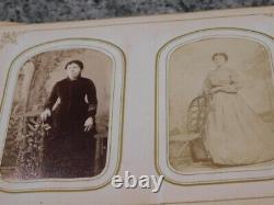 Antique Photo Album with Civil War Era Photos, Civil War soldier and priest's