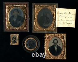 Antique Photo Lot Tintype Ambrotype Oreo Cased ID'd Gem Civil War Era