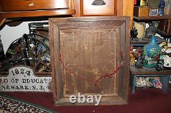 Antique Photograph Civil War Era Man Long Beard Scar On Face Gilded Frame LARGE