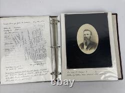 Antique Picture Album with tintypes B&W photos with Stories LOOK