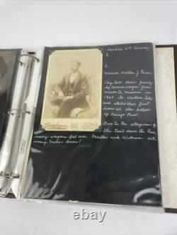 Antique Picture Album with tintypes B&W photos with Stories LOOK