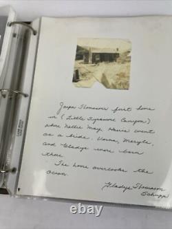Antique Picture Album with tintypes B&W photos with Stories LOOK