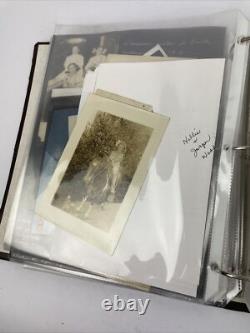 Antique Picture Album with tintypes B&W photos with Stories LOOK