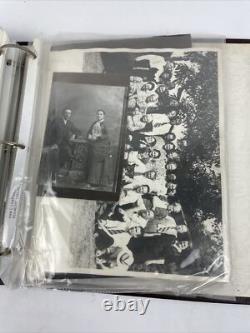 Antique Picture Album with tintypes B&W photos with Stories LOOK