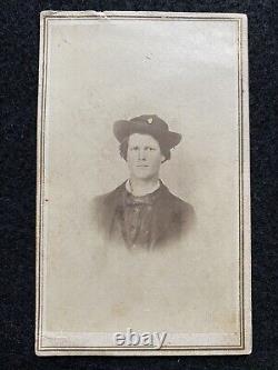 Antique Plymouth Ohio OH Civil War Soldier With Bar And Tax Stamp Cdv Photo