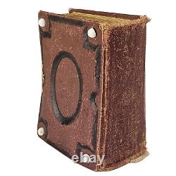 Antique Pocket Photo Family Album Leather Original Civil War Era c. 1860 36 P