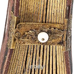 Antique Pocket Photo Family Album Leather Original Civil War Era c. 1860 36 P