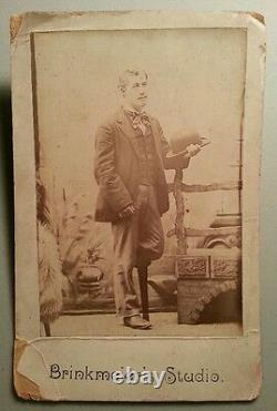 Antique Post CIVIL War Amputee Brinkmeier Lewis Wv Or Oh Cabinet Card Photo