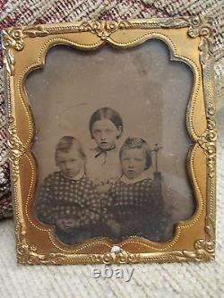 Antique Rare Ambrotype Posing Stand Head Brace Pre CIVIL War American Fine Photo