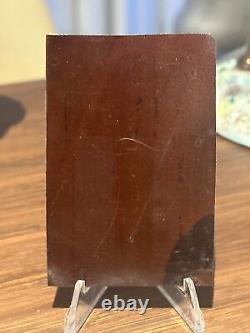 Antique Sixth plate Tinytype photo ARMED with Sword Drummer Boy Civil War