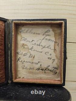 Antique Tin Type GEM Sized Identified Civil War Soldier William P. Tanner KIA