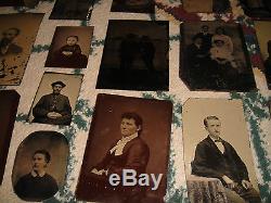 Antique Tin Type Photographs-Lot Of 39 Tin Types-Civil War Era-Amazing