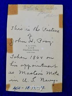 Antique US Civil War 19 Century Navy Naval Officer's Picture Postcard Photo