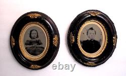 Antique U S Civil War Era Framed Photographs, Ambrotypes