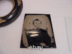 Antique U S Civil War Era Framed Photographs, Ambrotypes