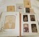 Antique Victorian 33 Photo Album 1800s Post Mortem Tintype Cabinet Card Cdv Sign